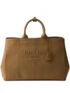 Prada Logo-embossed Tote Bag