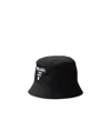 Prada Womens Black Re-nylon Recycled-polyamide Bucket Hat In Black