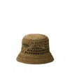Prada Logo-embroidered Bucket Hat In F0393 Oliva