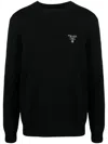 Prada Logo-print Cashmere Sweatshirt In Black