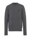Prada Cashmere Sweater In Limestone Ash