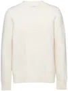 Prada Pullover Mit Logo-stickerei In White