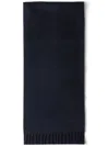 Prada Logo-embroidered Cashmere Scarf In Blue