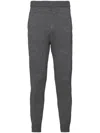 Prada Elastic Waist Cashmere Joggers In Grau