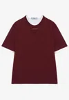 Prada Amaranth T-shirt In Cotton Jersey In Red