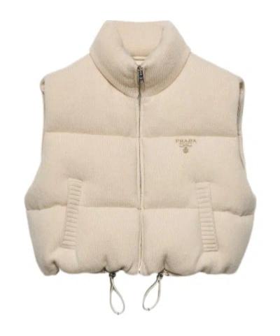 PRADA WOOL AND CASHMERE DOWN VEST