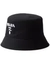 Prada Womens Black Re-nylon Recycled-polyamide Bucket Hat In Black