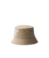 Prada Womens Neutral Branded Wide-brim Cotton Bucket Hat In Nude