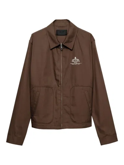 PRADA LOGO-EMBROIDERED JACKET