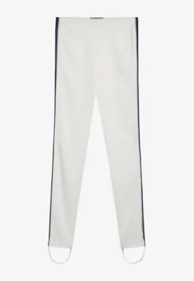 PRADA LOGO-EMBROIDERED LEGGINGS