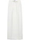 Prada White Logo-embroidered Skirt