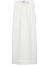Prada Logo-embroidered Maxi Skirt In White