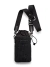 Prada Logo-embroidered Smartphone Case In Black