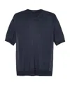 Prada Short-sleeve Wool Jumper In Blue