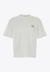 Prada Logo Embroidered T-shirt In White