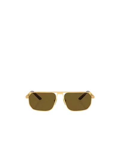Prada Logo-engraved Geometric-frame Sunglasses