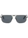 Prada 59mm Pillow Sunglasses In Silver