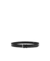 Prada Logo-engraved Leather Belt In Black