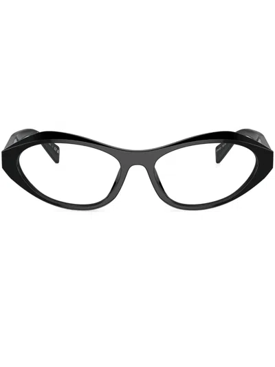 Prada Cat-eye Frame Glasses In Black
