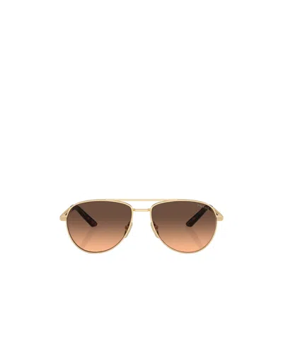 Prada Logo-engraved Pilot-frame Sunglasses In Brown