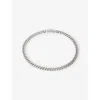 Prada Silver Chain Necklace In Gray