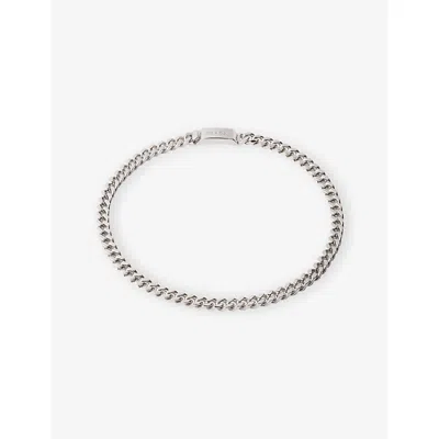 PRADA GOLD/SILVER LOGO-ENGRAVED STERLING-SILVER CHAIN NECKLAC