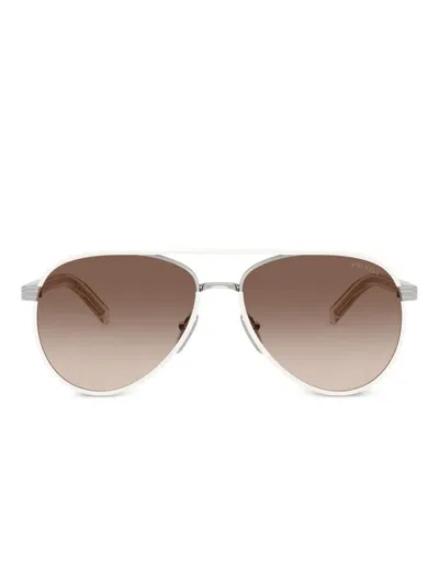 PRADA LOGO-ENGRAVED SUNGLASSES