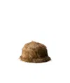 Prada Fabric Bucket Hat In Honey-colored