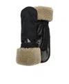 Prada Logo Flanging Gloves In Black