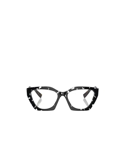 Prada Logo Flat Mirror In Black