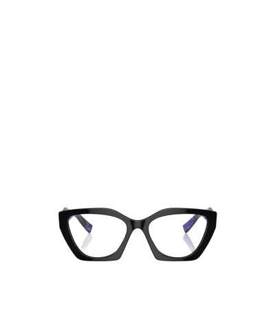 Prada Logo Flat Mirror In Black