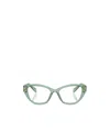 Prada Logo Flat Mirror In Green