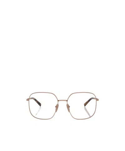 Prada Logo Flat Mirror In Nude