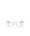 Prada Womens Gold Pr A50v Round-frame Metal Optical Glasses In Nude