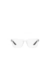Prada 55mm Pillow Optical Glasses In White