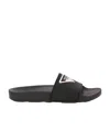 Prada Logo Flip-flops In Black