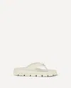 Prada Rubber Thong Sandals Flat Open Toe In White