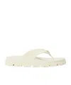 Prada Logo Flip-flops In White