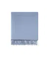 Prada Logo Fringed Scarf In Blue