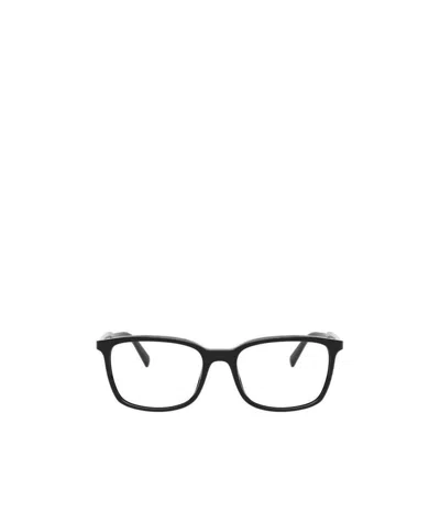 Prada Logo Glasses In Black