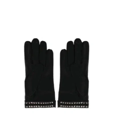 Prada Logo Gloves In Black