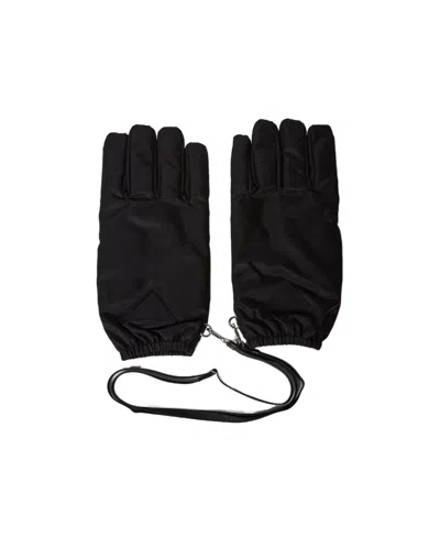 Prada Logo Gloves In Black