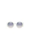 Prada Logo Gradient Sunglasses In White