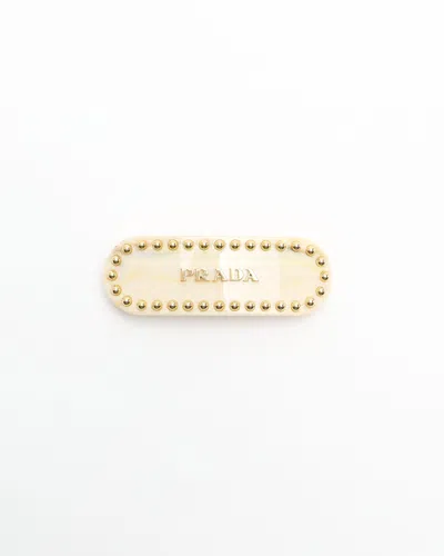 Prada Logo Hair Clip