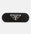 Prada Rectangular Fabric Hair Accessory Clip In Black