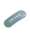 Prada Logo Hair Clip In Blue