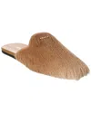 Prada Hairy-effect Sabot Flat Mules In Brown