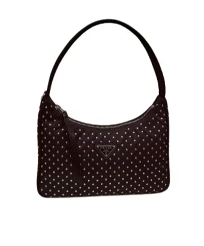 Prada Logo Handbag In Black