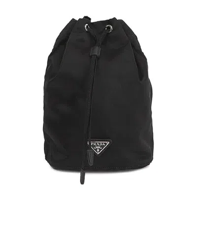 Prada Logo Handbag In Black