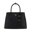 Prada Double Tote Bag In Black